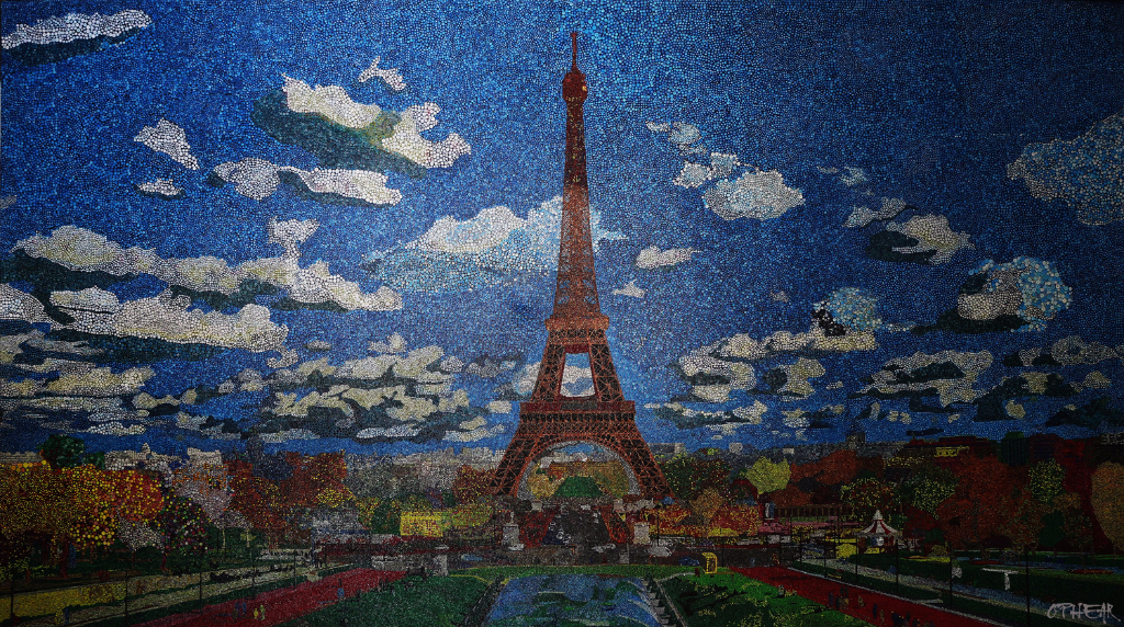 Paris pigment + acrylic on canvas 100x187cm